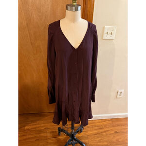 Women's Parker Maroon Long Sleeve Dress M